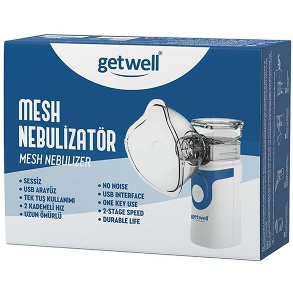 Getwell Mesh Nebulizatör Şarjlı - Sessiz - Taşınabilir (Yetişkinler ve Çocuklar için) ürün görseli 1