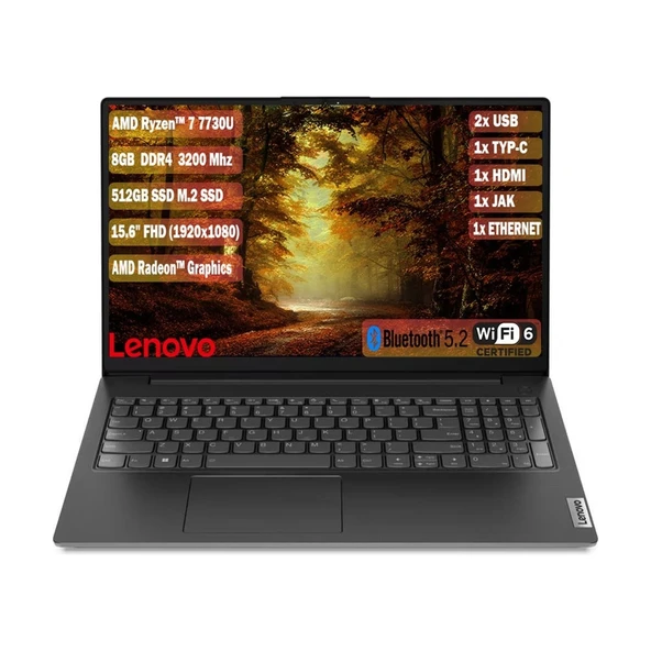 V15 G4 Amd Ryzen 7 7730U 8 GB 512 GB SSD 15.6" Full Hd Freedos 82YY0012TR ürün görseli 1