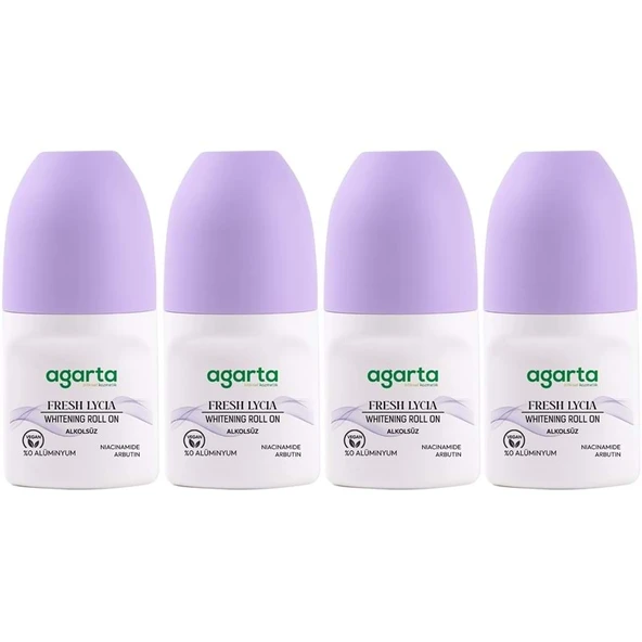 Agarta Roll-On Kadın 50 ML Fresh Lycıa Sensatıon (24 Saat Etkili Ter Kokusu Önleyici) (4 Lü Set) ürün görseli 1