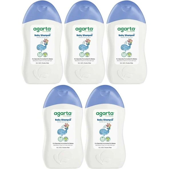 Agarta Doğal Erkek Bebek Çocuk Şampuanı Saç ve Vücut 400 ML (5 Li Set) ürün görseli 1