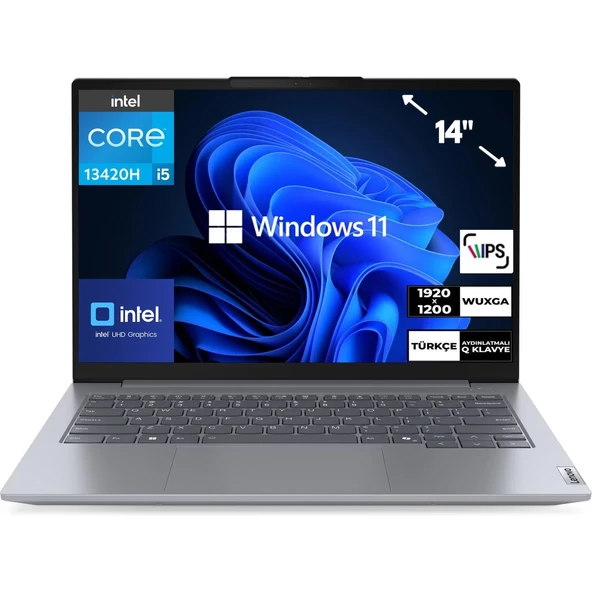 Thinkbook 14 G8 Irl I5-13420H 16 GB 512 GB SSD Windows 11 Pro UHD Graphics 14" Wuxga Taşınabilir Bilgisayar 21SG00L8TXCB1 ürün görseli 1