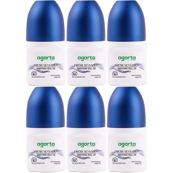 Agarta Roll-On Erkek 50 ML Fresh Sensatıon (24 Saat Etkili Ter Kokusu Önleyici) (6 Lı Set) ürün görseli 1