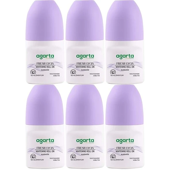 Agarta Roll-On Kadın 50 ML Fresh Lycıa Sensatıon (24 Saat Etkili Ter Kokusu Önleyici) (6 Lı Set) ürün görseli 1