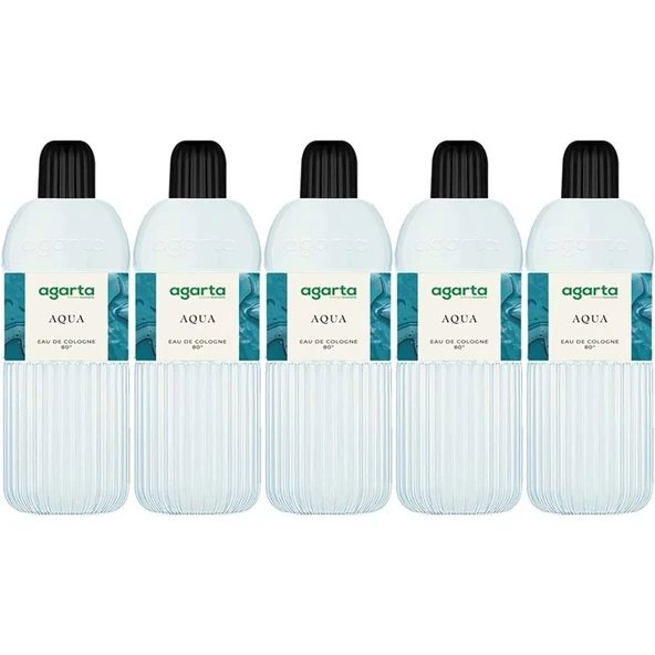 Agarta Kolonya 400 ML Aqua 80 Derece Pet Şişe (5 Li Set) ürün görseli 1
