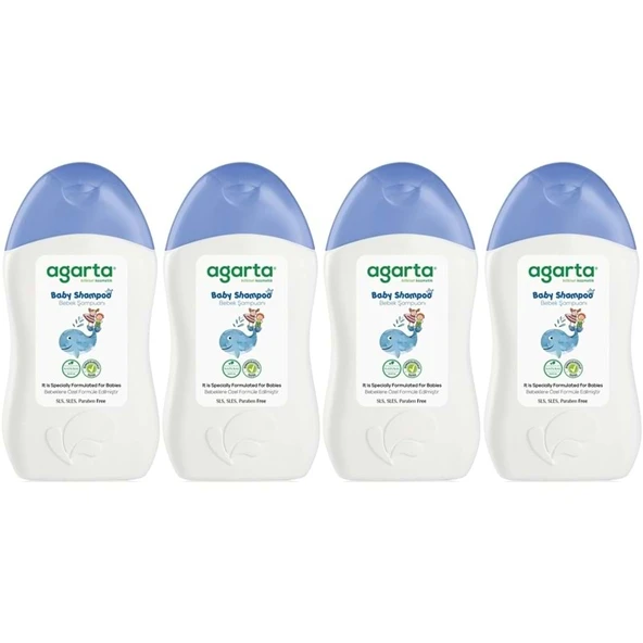 Agarta Doğal Erkek Bebek Çocuk Şampuanı Saç ve Vücut 400 ML (4 Lü Set) ürün görseli 1