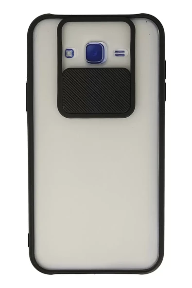Newface Samsung Galaxy J7 Kılıf Palm Buzlu Kamera Sürgülü Silikon - Siyah ürün görseli 1