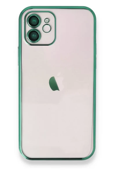 Newface Apple iPhone 12 Kılıf Razer Lensli Silikon - Yeşil ürün görseli 1
