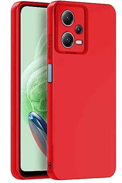 Newface Xiaomi Redmi Note 12 Pro 5G Kılıf Nano içi Kadife Silikon - Kırmızı ürün görseli 1