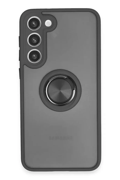 Newface Samsung Galaxy S23 Plus Kılıf Montreal Yüzüklü Silikon Kapak - Siyah ürün görseli 1
