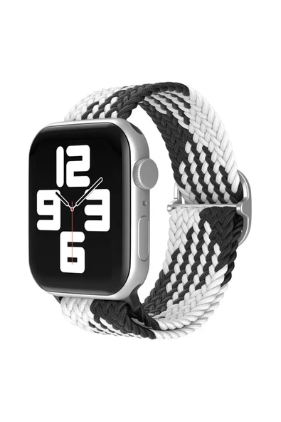 Newface Apple Watch 38mm Star Kordon - Siyah-Beyaz ürün görseli 1