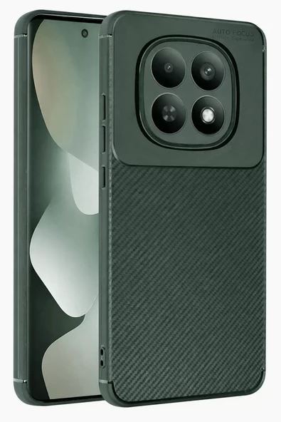 Newface Xiaomi Redmi Note 15 Pro 4G Auto Focus Karbon Kapak - Koyu Yeşil ürün görseli 1