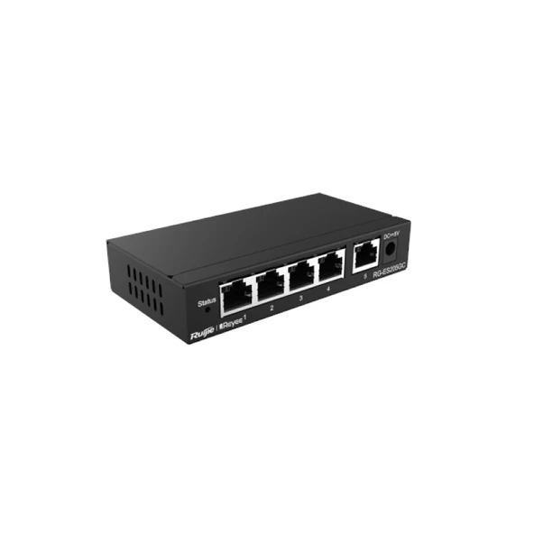 RUIJIE REYEE RG-205GC 5 PORT 10/100/1000 RUIJIE CLOUD YONETILEBİLİR DESKTOP SWITCH METAL KASA ürün görseli 1