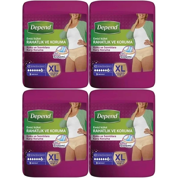 Depend Emici Külot Yetişkin Bezi XL Extra Büyük 36 Adet ürün görseli 1