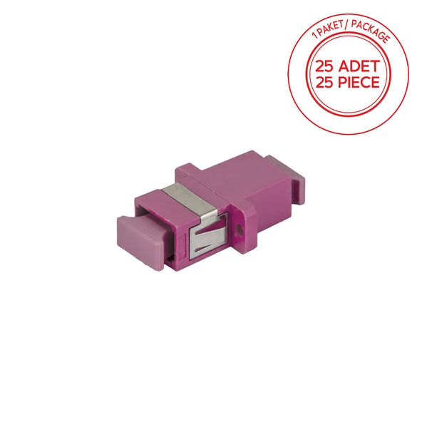 Alfafonet SC/PC Simpleks Multimode OM4 Fiber Optik Adaptör 1 Paket - 25 Adet ürün görseli 1