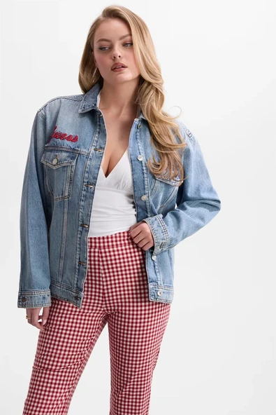 Guess Marilyn Monroe Koleksiyon Kadın Kot Ceket W6YN16D2314-4RM1 ürün görseli 1