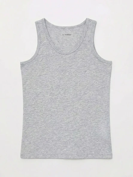 Gri Erkek Çocuk Basic Atlet - Resim 2