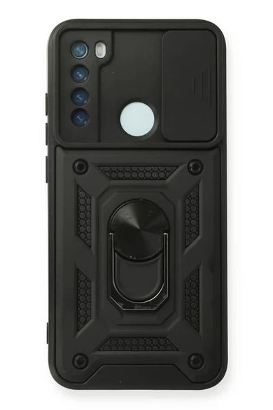 Newface Xiaomi Redmi Note 8 Kılıf Pars Lens Yüzüklü Silikon - Siyah ürün görseli 1