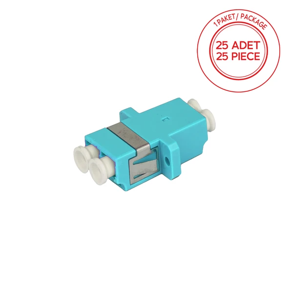 Alfafonet LC/PC Dubleks Multimode OM3 Fiber Optik Adaptör 1 Paket - 25 Adet ürün görseli 1