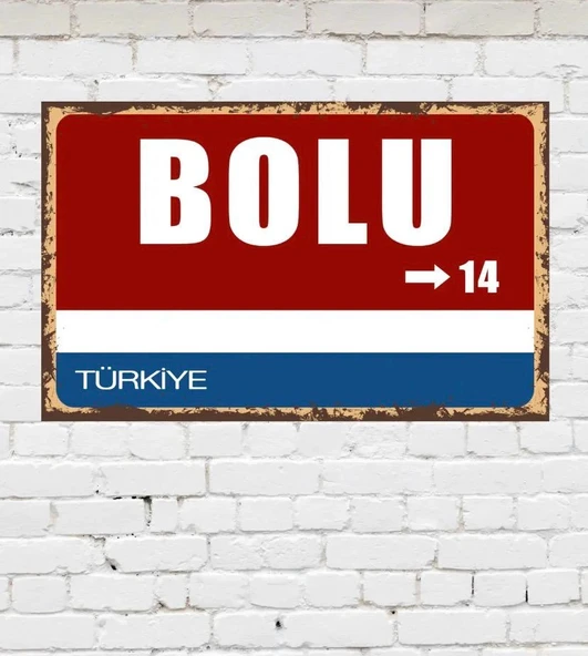 Dekoratif Şehir Plaka Retro Tablo MDF Ahşap Tablo - 14 ürün görseli 1