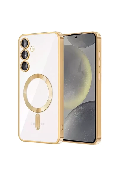 Newface Samsung Galaxy S23 Kılıf Kross Magneticsafe Kapak - Gold ürün görseli 1