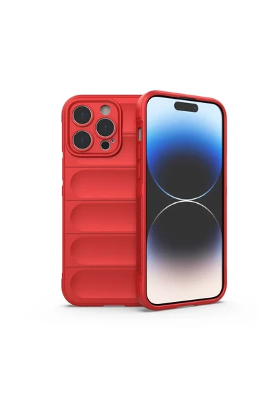 Newface Apple iPhone 15 Pro Kılıf Optimum Silikon - Kırmızı ürün görseli 1
