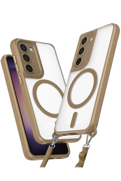Newface Samsung Galaxy S23 Kılıf Enka Magsafe Silikon Kılıf - Desert ürün görseli 1
