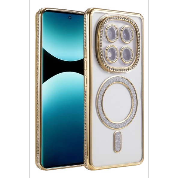 Xiaomi Redmi Note 15 Pro 5g Joke Simli Magneticsafe Kılıf - Gold ürün görseli 1