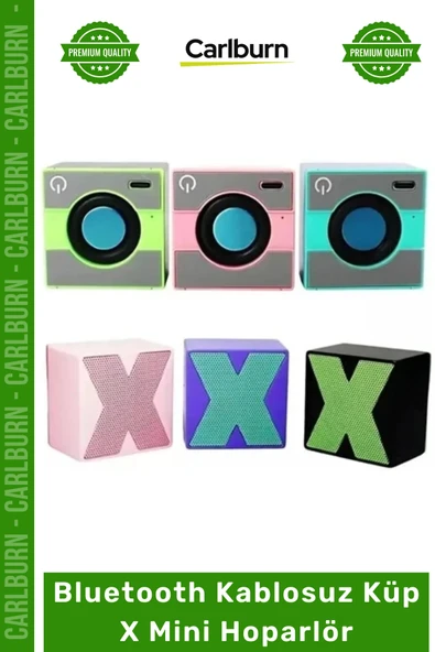 #Hoparlör Taşınabilir Bluetooth Kablosuz Ses Güçlü Bass Kristal Net Kaliteli Dayanıklı Küp X Mini Hoparlör ürün görseli 1