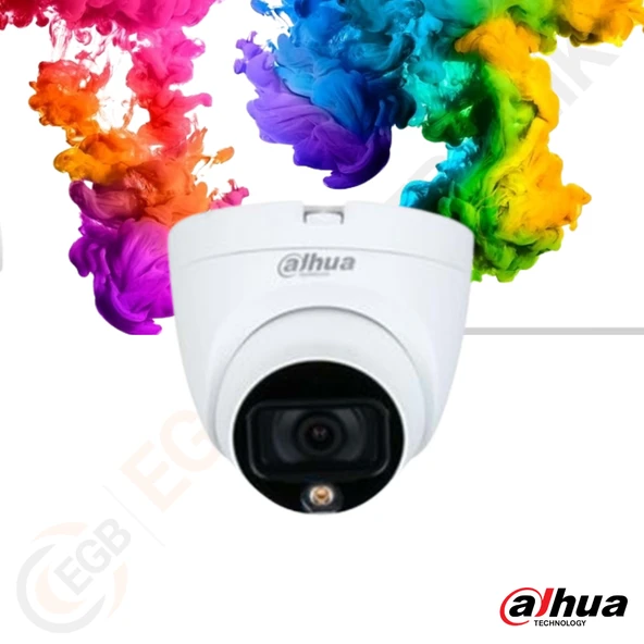 Dahua DH-HAC-HDW1209TLQ-LED 0280B 2MP Full-color HDCVI Eyeball DOME Camera (D-6) ürün görseli 1