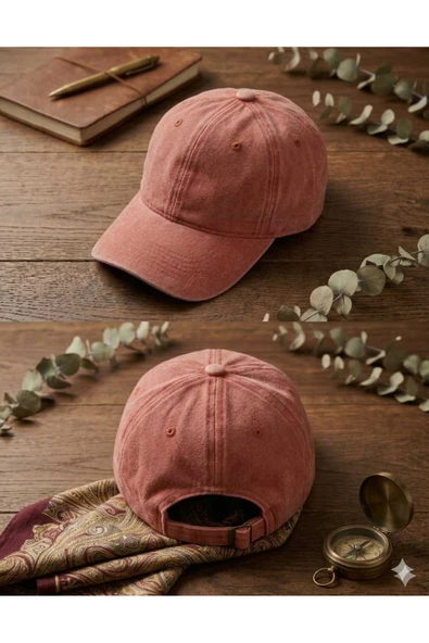 UNISEX TURUNCU RENK YIKAMALI ESKİTME ŞAPKA ürün görseli 1