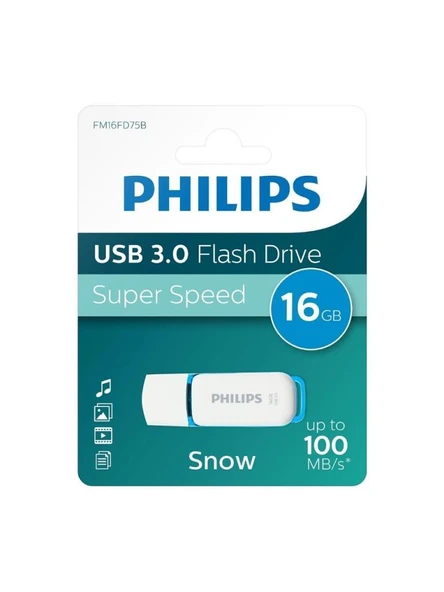 PHILIPS FM16FD75B/00 16 GB Snow USB3.0 Bellek Mavi/Beyaz ürün görseli 1