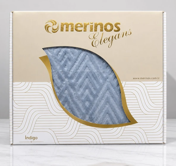MERİNOS Elegans Tek Kişilik Battaniye İndigo ürün görseli 1