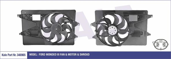 Ford Fan Motoru - (komple Tekli) - Kal 346965 ürün görseli 1
