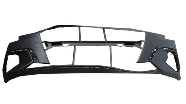 Audi A3 Sedan Sportback 2021-2024 Ön Tampon Astarlı Siyah Far Yıkama Kapaklı - Sensör Delikli (Advanced)(Tyg) (Oem No: ( ürün görseli 1