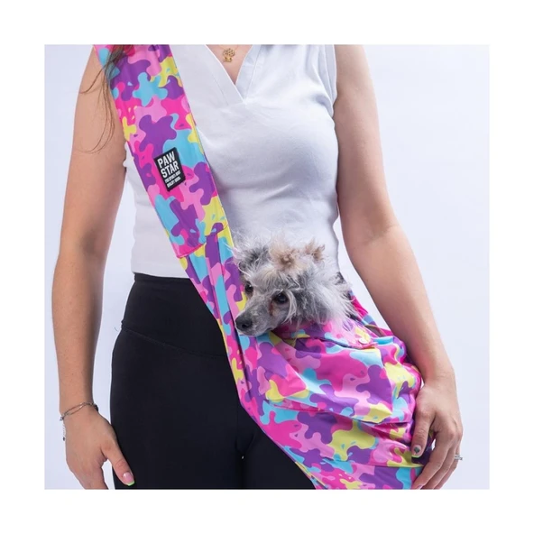 Pawstar Kedi, Küçük Köpek Taşıma Çantası Rosea Camouflage CrossBody Bag 2-6 Kg ürün görseli 1