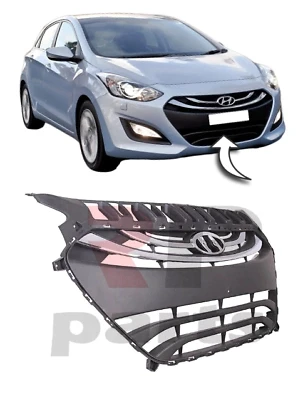 Hyundai İ30 2012-2014 Ön Panjur Siyah Nikelaj Kaplamalı (Oem No:86350A6010) ürün görseli 1
