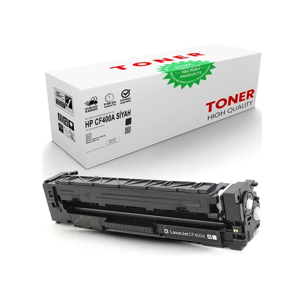 Pazaravrasya Hp Cf400A Siyah Uyumlu Toner /Wb/201A/M551/M575Dn/M575F/M570 ürün görseli 1