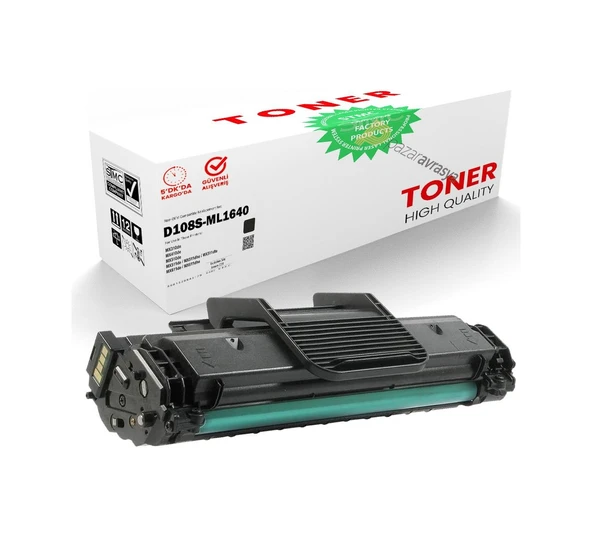 Samsung Mlt-D108S Uyumlu Toner /Wb/Su786A/Ml-1640/Ml-1641/Ml-164 ürün görseli 1