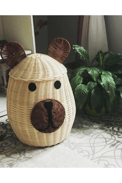 HEMA BAMBU Rattan Ayıcık Çamaşır Sepeti - Resim 2