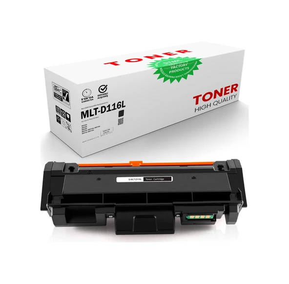 Pazaravrasya Samsung Sl-M2835/Sl-M2885 Çipli Mlt-D116L Uyumlu Toner /Wb/ ürün görseli 1