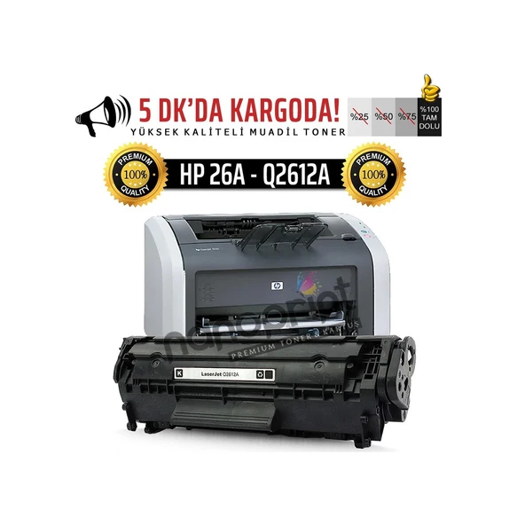 HP Q2612A Uyumlu Toner/1010/1015/1022n/M1005/M1319F/3015/303 ürün görseli 1