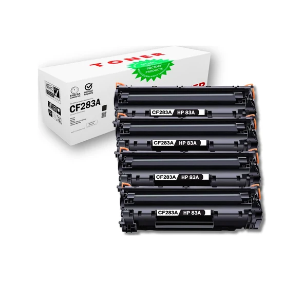 Hp Cf283a / Crg737 Güncel Çipli Uyumlu Toner 4'lü Set M201dw/m125rnw/mf-217/mf-247dw ürün görseli 1