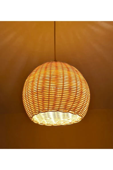 Niobehome Luna Rattan Avize ürün görseli 1