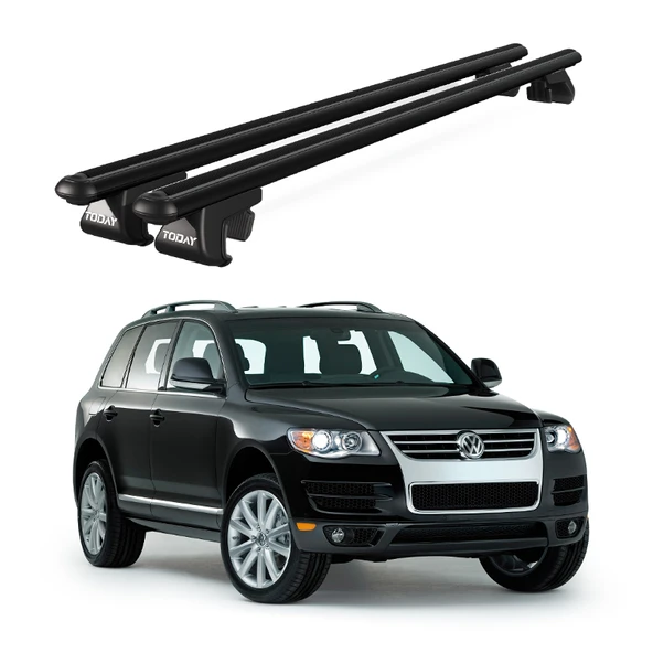 Volkswagen Touareg (2002-2010) Uyumlu Siyah Ara Atkı Port Bagaj Tavan Barı ürün görseli 1