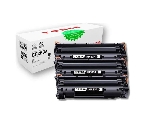 Hp Cf283a / Crg737 Güncel Çipli Uyumlu Toner 3'lü Set M201dw/m125rnw/mf-217/mf-247dw ürün görseli 1