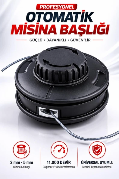 1 Adet Motorlu Tırpan Uyumlu Misina Başlığı Plastik Otomatik Tırpan Kafası Ot Motoru Ot Çim Biçme Bıçkı ürün görseli 1