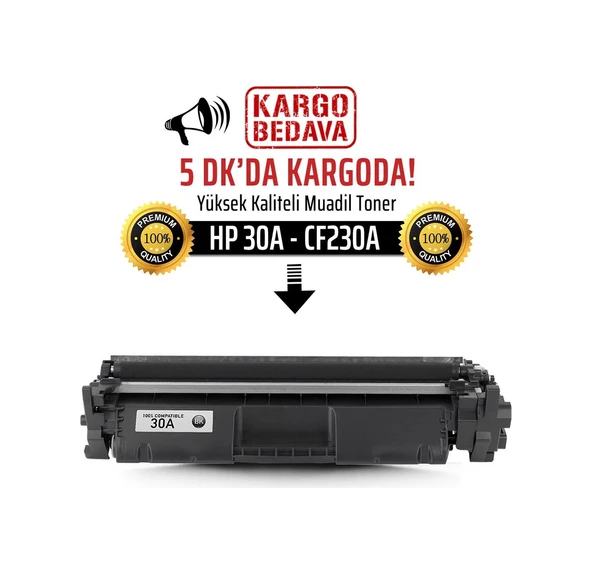 Pazaravrasya Hp Cf230A Çipli Uyumlu Toner /Np/M203D/M203Dw/M227D/M227Fdw ürün görseli 1
