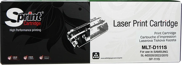 Samsung Uyumlu Xpress Sl-M2020W Mlt-D111S Chipli Siyah Toner Kartuşu ürün görseli 1