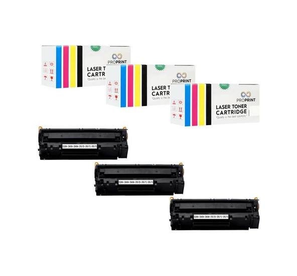 Proprint 3 Adet 85A Ce285A Hp Laserjet Pro P1102 Uyumlu Toner ürün görseli 1