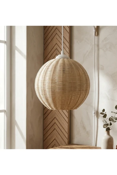 Niobehome Luna Rattan Avize - Resim 2
